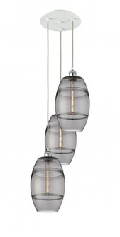 Vaz - 3 Light - 15 inch - White Polished Chrome - Cord Hung - Multi Pendant (3442|113B-3P-WPC-G557-8SM)