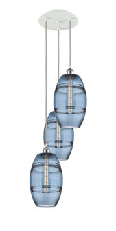 Vaz - 3 Light - 15 inch - White Polished Chrome - Cord Hung - Multi Pendant (3442|113B-3P-WPC-G557-8BL)