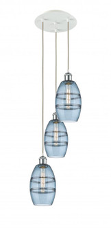 Vaz - 3 Light - 12 inch - White Polished Chrome - Cord Hung - Multi Pendant (3442|113B-3P-WPC-G557-6BL)