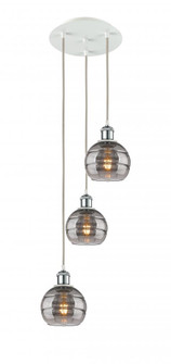 Rochester - 3 Light - 12 inch - White Polished Chrome - Cord Hung - Multi Pendant (3442|113B-3P-WPC-G556-6SM)