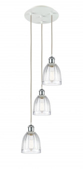 Brookfield - 3 Light - 12 inch - White Polished Chrome - Cord Hung - Multi Pendant (3442|113B-3P-WPC-G442)