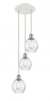 Waverly - 3 Light - 13 inch - White Polished Chrome - Cord Hung - Multi Pendant (3442|113B-3P-WPC-G362)