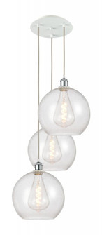 Athens - 3 Light - 18 inch - White Polished Chrome - Cord Hung - Multi Pendant (3442|113B-3P-WPC-G124-12)