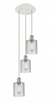 Cobbleskill - 3 Light - 12 inch - White Polished Chrome - Cord Hung - Multi Pendant (3442|113B-3P-WPC-G112)