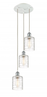 Cobbleskill - 3 Light - 12 inch - White Polished Chrome - Cord Hung - Multi Pendant (3442|113B-3P-WPC-G1113)