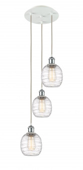 Belfast - 3 Light - 13 inch - White Polished Chrome - Cord Hung - Multi Pendant (3442|113B-3P-WPC-G1013)