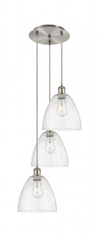 Bristol - 3 Light - 16 inch - Brushed Satin Nickel - Cord Hung - Multi Pendant (3442|113B-3P-SN-GBD-94)