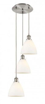 Bristol - 3 Light - 14 inch - Brushed Satin Nickel - Cord Hung - Multi Pendant (3442|113B-3P-SN-GBD-751)