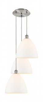 Bristol - 3 Light - 19 inch - Brushed Satin Nickel - Cord Hung - Multi Pendant (3442|113B-3P-SN-GBD-121)