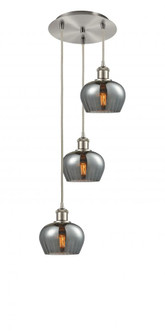 Fenton - 3 Light - 13 inch - Brushed Satin Nickel - Cord Hung - Multi Pendant (3442|113B-3P-SN-G93)