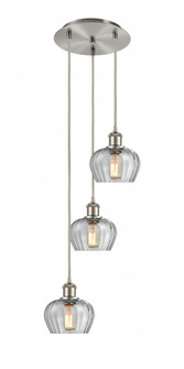 Fenton - 3 Light - 13 inch - Brushed Satin Nickel - Cord Hung - Multi Pendant (3442|113B-3P-SN-G92)