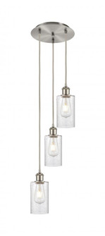 Clymer - 3 Light - 10 inch - Brushed Satin Nickel - Cord Hung - Multi Pendant (3442|113B-3P-SN-G804)
