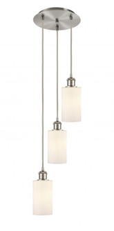 Clymer - 3 Light - 10 inch - Brushed Satin Nickel - Cord Hung - Multi Pendant (3442|113B-3P-SN-G801)