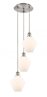 Cindyrella - 3 Light - 15 inch - Brushed Satin Nickel - Cord Hung - Multi Pendant (3442|113B-3P-SN-G651-8)