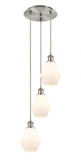 Cindyrella - 3 Light - 13 inch - Brushed Satin Nickel - Cord Hung - Multi Pendant (3442|113B-3P-SN-G651-6)
