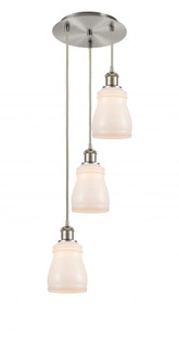 Ellery - 3 Light - 12 inch - Brushed Satin Nickel - Cord Hung - Multi Pendant (3442|113B-3P-SN-G391)