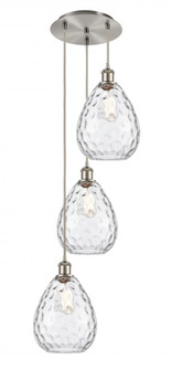 Waverly - 3 Light - 15 inch - Brushed Satin Nickel - Cord Hung - Multi Pendant (3442|113B-3P-SN-G372)