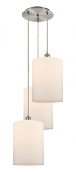 Cobbleskill - 3 Light - 16 inch - Brushed Satin Nickel - Cord Hung - Multi Pendant (3442|113B-3P-SN-G111-L)