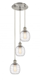 Belfast - 3 Light - 13 inch - Brushed Satin Nickel - Cord Hung - Multi Pendant (3442|113B-3P-SN-G1013)