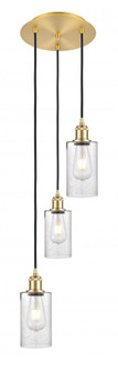 Clymer - 3 Light - 10 inch - Satin Gold - Cord Hung - Multi Pendant (3442|113B-3P-SG-G804)