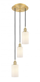 Clymer - 3 Light - 10 inch - Satin Gold - Cord Hung - Multi Pendant (3442|113B-3P-SG-G801)