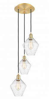 Cindyrella - 3 Light - 15 inch - Satin Gold - Cord Hung - Multi Pendant (3442|113B-3P-SG-G654-8)