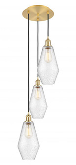 Cindyrella - 3 Light - 14 inch - Satin Gold - Cord Hung - Multi Pendant (3442|113B-3P-SG-G654-7)