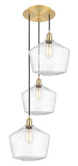 Cindyrella - 3 Light - 19 inch - Satin Gold - Cord Hung - Multi Pendant (3442|113B-3P-SG-G654-12)