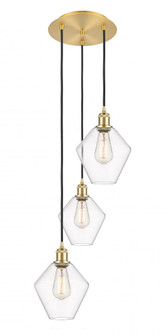 Cindyrella - 3 Light - 15 inch - Satin Gold - Cord Hung - Multi Pendant (3442|113B-3P-SG-G652-8)