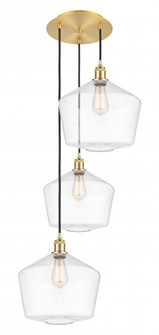 Cindyrella - 3 Light - 19 inch - Satin Gold - Cord Hung - Multi Pendant (3442|113B-3P-SG-G652-12)