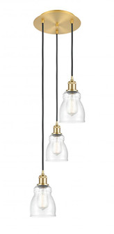 Ellery - 3 Light - 12 inch - Satin Gold - Cord Hung - Multi Pendant (3442|113B-3P-SG-G394)