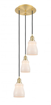 Ellery - 3 Light - 12 inch - Satin Gold - Cord Hung - Multi Pendant (3442|113B-3P-SG-G391)