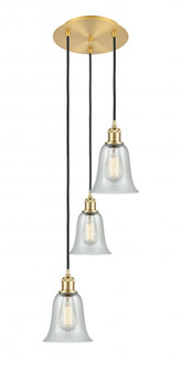 Hanover - 3 Light - 13 inch - Satin Gold - Cord Hung - Multi Pendant (3442|113B-3P-SG-G2812)