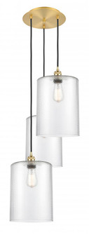 Cobbleskill - 3 Light - 16 inch - Satin Gold - Cord Hung - Multi Pendant (3442|113B-3P-SG-G112-L)