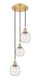 Belfast - 3 Light - 13 inch - Satin Gold - Cord Hung - Multi Pendant (3442|113B-3P-SG-G1013)