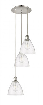 Bristol - 3 Light - 14 inch - Polished Nickel - Cord Hung - Multi Pendant (3442|113B-3P-PN-GBD-754)