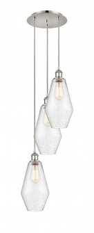Cindyrella - 3 Light - 14 inch - Polished Nickel - Cord Hung - Multi Pendant (3442|113B-3P-PN-G654-7)