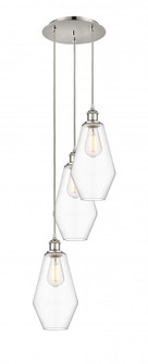 Cindyrella - 3 Light - 14 inch - Polished Nickel - Cord Hung - Multi Pendant (3442|113B-3P-PN-G652-7)