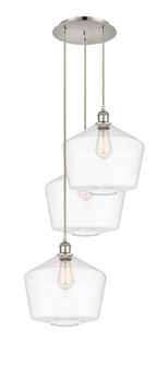Cindyrella - 3 Light - 19 inch - Polished Nickel - Cord Hung - Multi Pendant (3442|113B-3P-PN-G652-12)