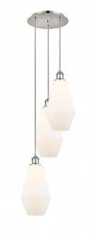 Cindyrella - 3 Light - 14 inch - Polished Nickel - Cord Hung - Multi Pendant (3442|113B-3P-PN-G651-7)