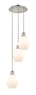 Cindyrella - 3 Light - 13 inch - Polished Nickel - Cord Hung - Multi Pendant (3442|113B-3P-PN-G651-6)