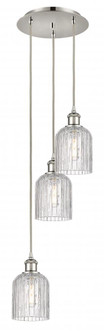 Bridal Veil - 3 Light - 12 inch - Polished Nickel - Cord Hung - Multi Pendant (3442|113B-3P-PN-G559-5CL)