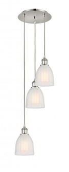 Brookfield - 3 Light - 12 inch - Polished Nickel - Cord Hung - Multi Pendant (3442|113B-3P-PN-G441)