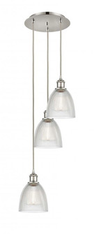 Castile - 3 Light - 13 inch - Polished Nickel - Cord Hung - Multi Pendant (3442|113B-3P-PN-G382)