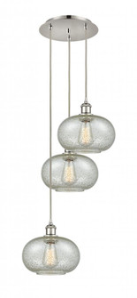 Gorham - 3 Light - 16 inch - Polished Nickel - Cord Hung - Multi Pendant (3442|113B-3P-PN-G249)
