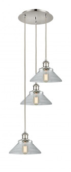 Orwell - 3 Light - 15 inch - Polished Nickel - Cord Hung - Multi Pendant (3442|113B-3P-PN-G132)