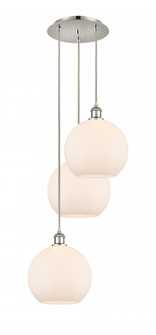 Athens - 3 Light - 17 inch - Polished Nickel - Cord Hung - Multi Pendant (3442|113B-3P-PN-G121-10)