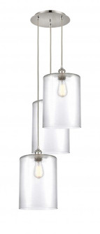 Cobbleskill - 3 Light - 16 inch - Polished Nickel - Cord Hung - Multi Pendant (3442|113B-3P-PN-G112-L)