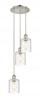 Cobbleskill - 3 Light - 12 inch - Polished Nickel - Cord Hung - Multi Pendant (3442|113B-3P-PN-G1113)