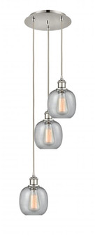 Belfast - 3 Light - 13 inch - Polished Nickel - Cord Hung - Multi Pendant (3442|113B-3P-PN-G104)
